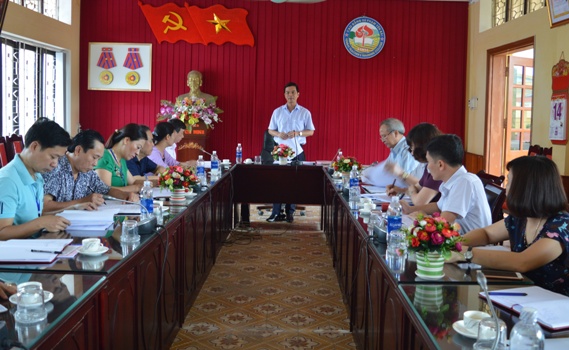 Đồng chí Dương Văn Tiến - Phó Chủ tịch UBND tỉnh kết luận buổi làm việc